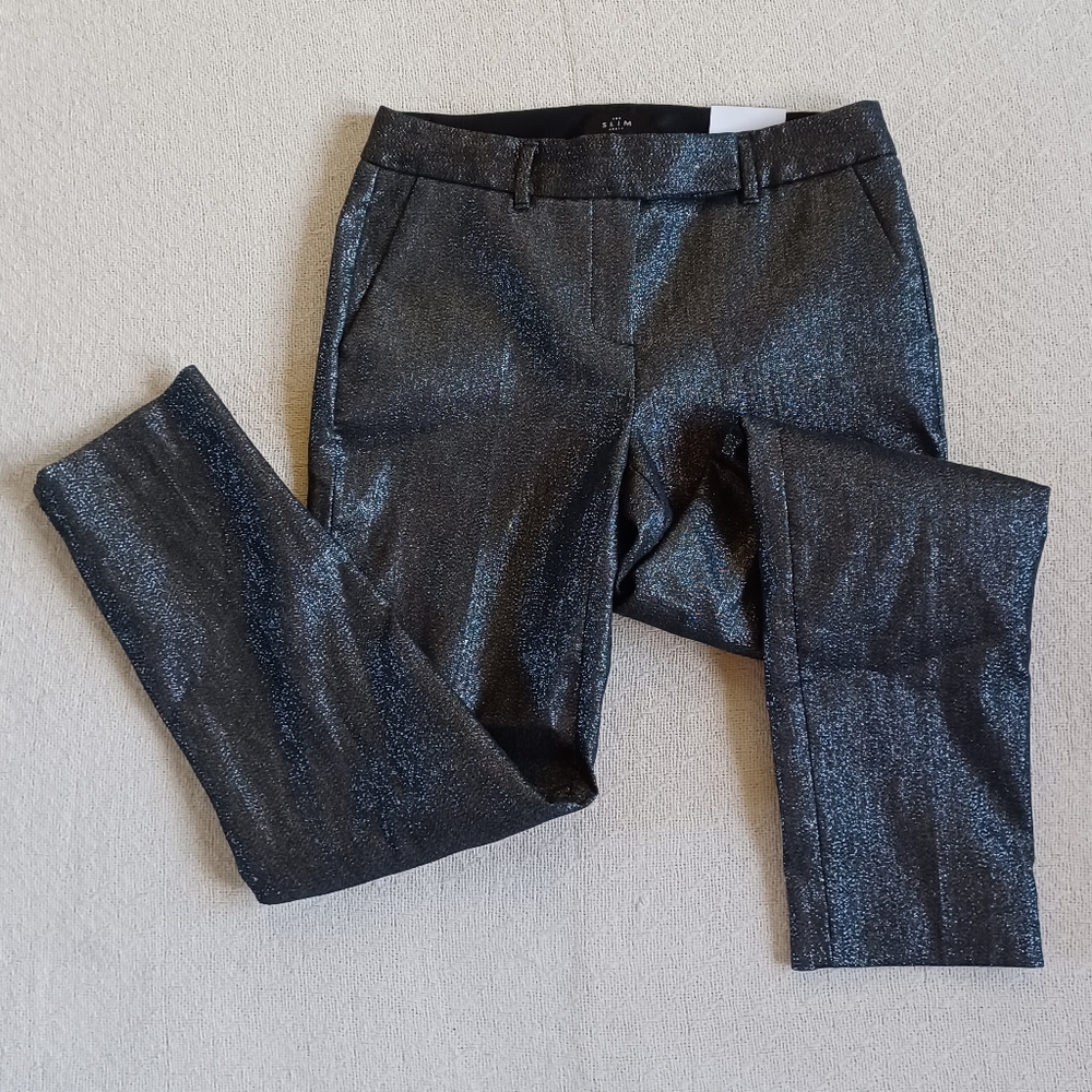 Whbm ♡ metallic slim ankle pants